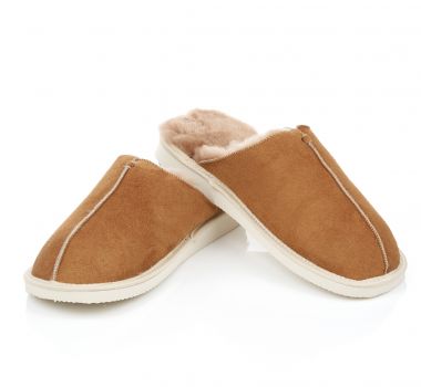 PANTOFLE WSUWANE CARO COGNAC