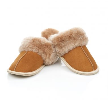 PANTOFLE WSUWANE COGNAC